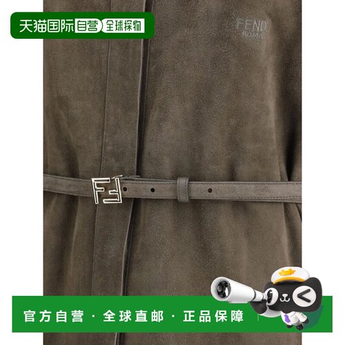 1h可退 香港直邮FENDI 女士衬衫 FPT668AVRGF1T6F AW2025 棕色 CA