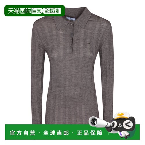 香港直邮PRADA 女士POLO衫 P24E3U6218F0Y17 AW2026 棕色