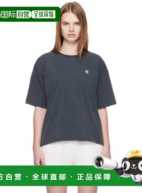 1h可退 香港直邮ANINE BING 女士 灰色 Rudy Empowerment T 恤 A0