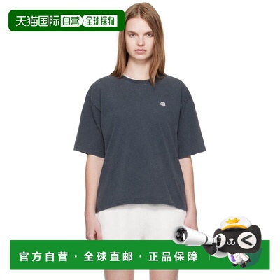 1h可退 香港直邮ANINE BING 女士 灰色 Rudy Empowerment T 恤 A0