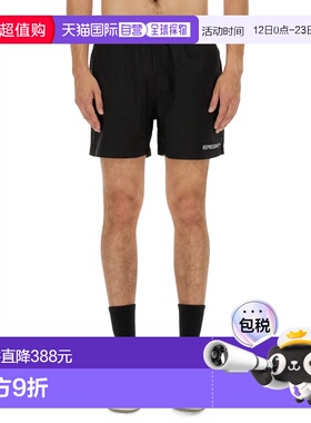 1h可退 香港直邮Represent 男士 带Logo短裤 MLM70401 black黑色