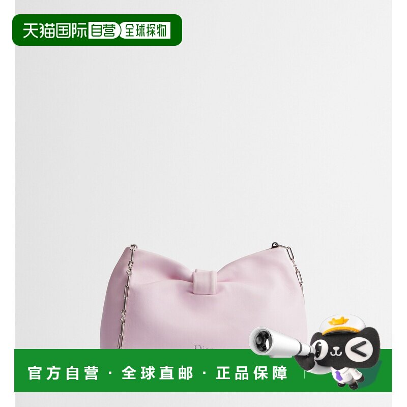 自营欧洲直邮Dior迪奥  Bow女士梦幻粉色小羊皮手提包卡包手拿包