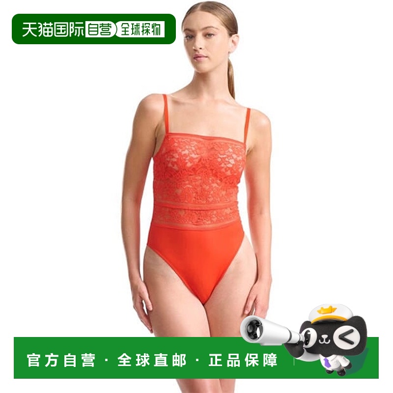 1h可退 香港直邮Wolford 女士 Plate 侧边连体衣 red红色 舒适时