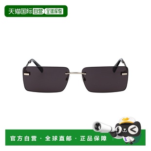 1h可退 香港直邮calvin klein 男士 银/黑金属太阳眼镜 CKJ25206S