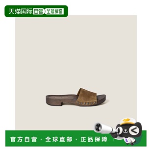 欧洲直邮MIU MIU (2025新品) 水洗麂皮木底鞋缪缪