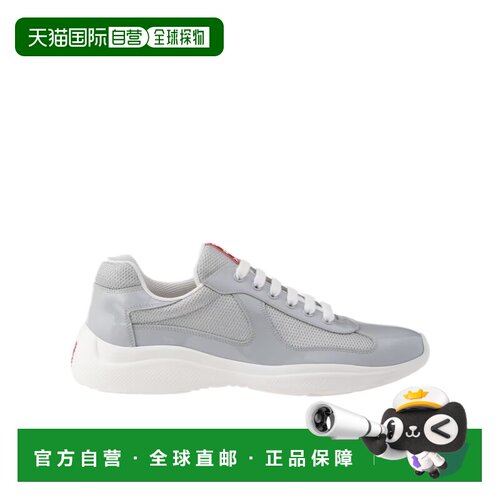 香港直邮PRADA 男士运动鞋 4E3400ASZF0I79 CO 灰色 徽标细节运动