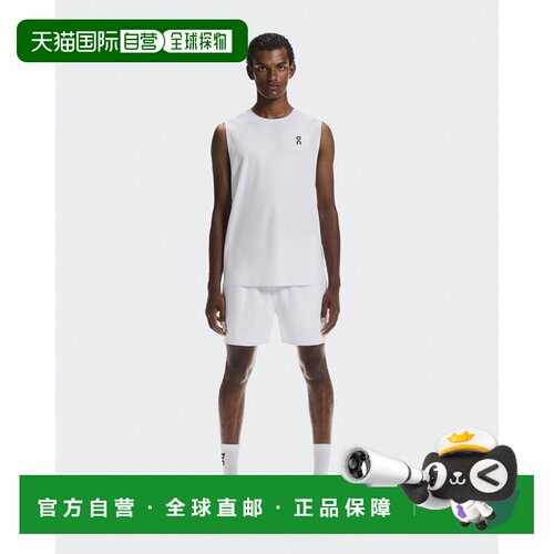 自营欧洲直邮On昂跑 Court男士白色聚酯纤维运动背心