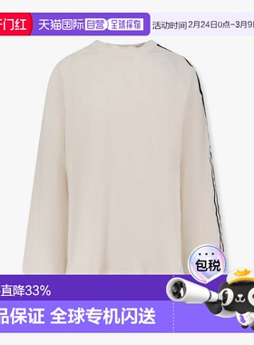 1h可退 香港直邮Y-3 女士 灰白色 Raw Edge 3 Stripes 长袖 T恤 K