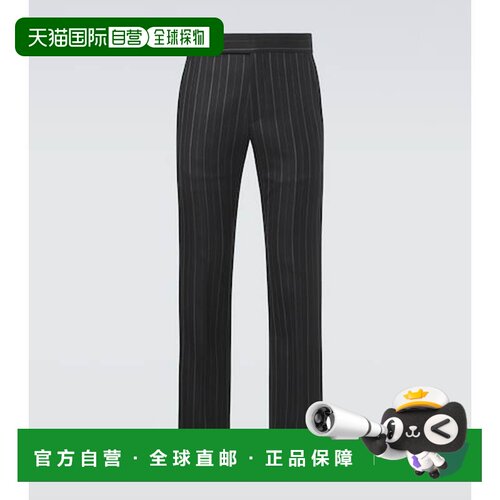 香港直邮Tom Ford 汤姆 福特 男士 条纹羊毛直筒长裤