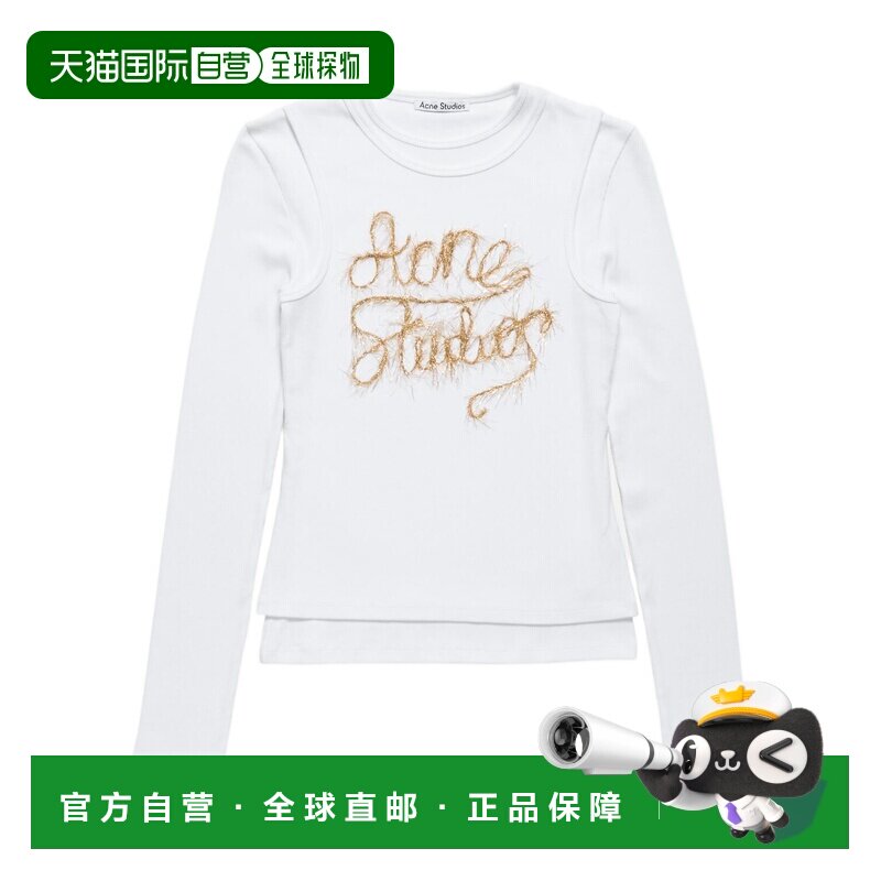 香港直邮Acne Studios 假两件徽标T恤 AL0505长袖上衣女装图片