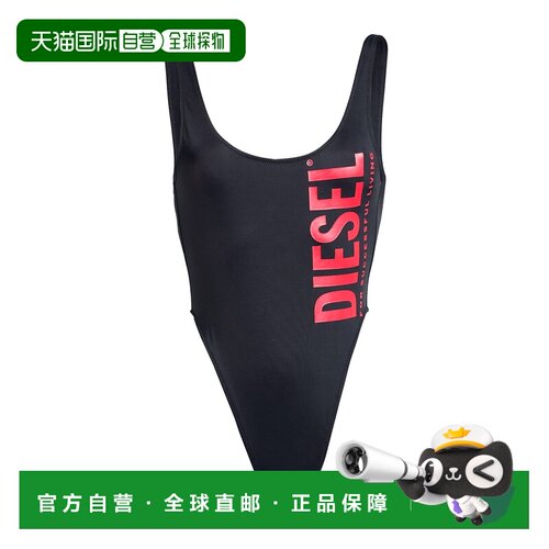 1h可退 香港直邮Diesel 迪赛 女士 One-piece 泳衣 black黑色 舒