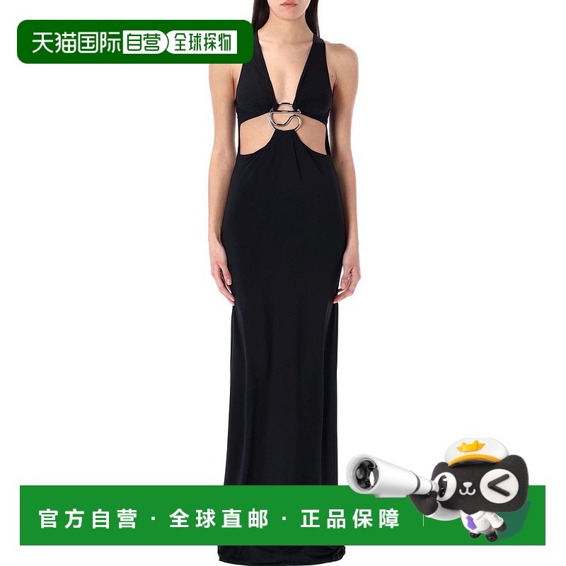 香港直邮Coperni 女士 镂空 C 徽标连衣裙 COPR157F5023BLK
