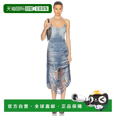 香港直邮Diesel 迪赛 女士 中长性感连衣裙 A179300CMBM01