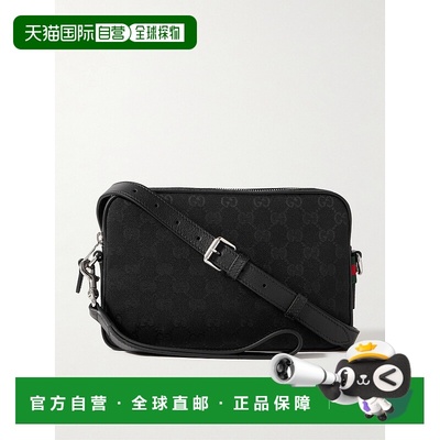 1h可退 香港直邮Gucci 古驰 男士 GG帆布小号斜挎包 834802FAEPS