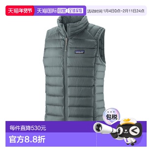 自营欧洲直邮PATAGONIA DOWN SWEATER女士灰绿色再生尼龙羽绒马甲