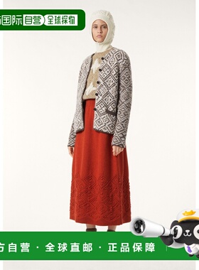 自营欧洲直邮Loro Piana 女士灰色/黑色羊绒；64夹克