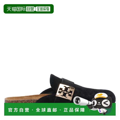 香港直邮TORY BURCH 女士凉鞋 154446006 CO 黑色 Suede mules