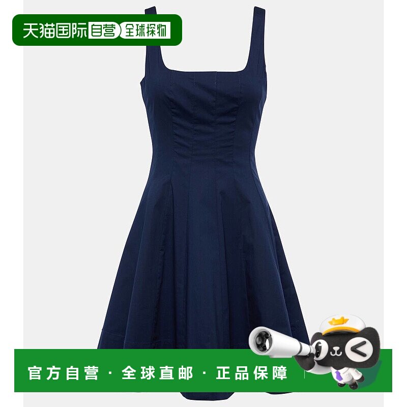 1h可退 香港直邮Staud 女士 Wells 棉府绸迷你连衣裙 001405
