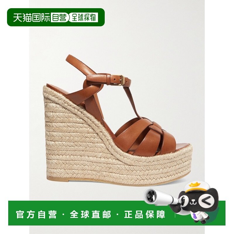 1h可退 香港直邮Saint Laurent 圣罗兰 女士 TRIBUTE光滑皮革麻绳,女鞋,时装凉鞋,淘宝优惠券,粉丝福利购,淘宝优惠卷