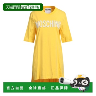 香港直邮Moschino 莫斯奇诺 女士 短款连衣裙 yellow黄色 舒适时
