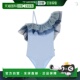 blue蓝色 1h可退 舒适 Nilla 荷叶边泳衣童装 香港直邮Molo 女童