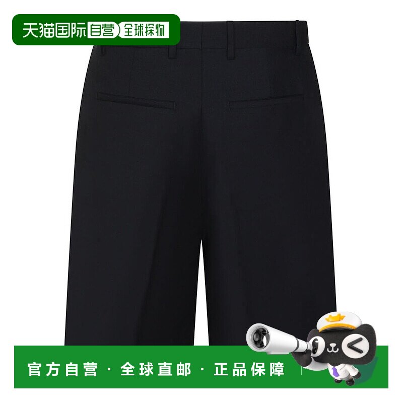 1h可退 香港直邮Jil Sander 吉尔 桑达 男士 雙層褶皺短褲 J22KA0