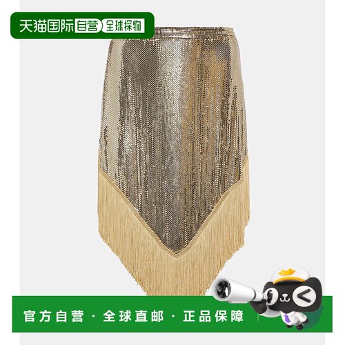 香港直邮Rabanne 女士 精饰迷你半身裙 000984 metal金属色 舒适