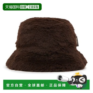 自营欧洲直邮MAXMARA麦丝玛拉 Figura女士深棕色羊驼毛侧面logo圆