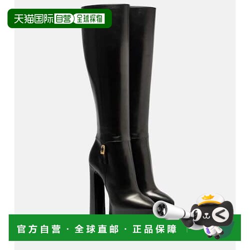 香港直邮Saint Laurent 圣罗兰 女士 Nico 皮质防水台及膝靴子