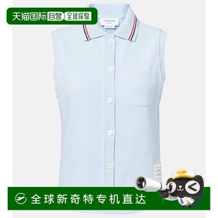 汤姆 香港直邮Thom 棉质Polo衫 1h可退 无袖 布朗 Browne 女士