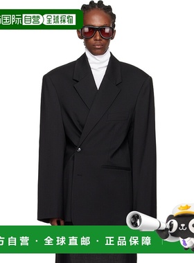 香港直邮The Frankie Shop 女士 黑色 Crosby Wrap 西装外套 BLFS