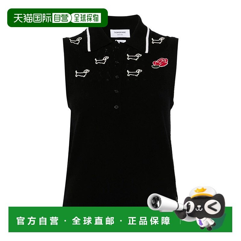 1h可退 香港直邮Thom Browne 翻领无袖Polo衫 FKP111EY1029