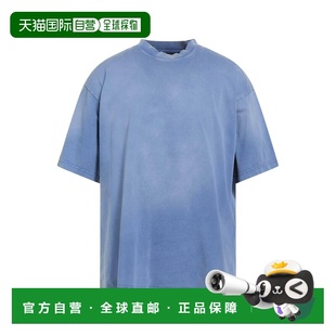香港直邮Balenciaga 巴黎世家 男士 T恤 blue蓝色 舒适时尚