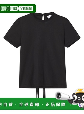 1h可退 香港直邮Lanvin 朗雯 女士 黑色棉质T恤 RWTS0024J040H251