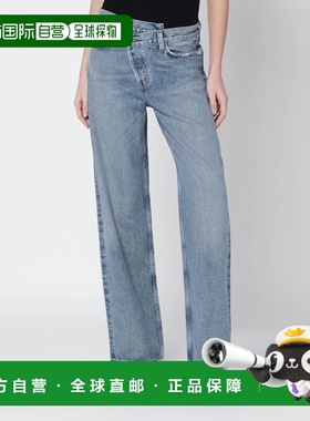1h可退 香港直邮AGOLDE 女士 弧形十字交叉水洗牛仔裤(Conclusion