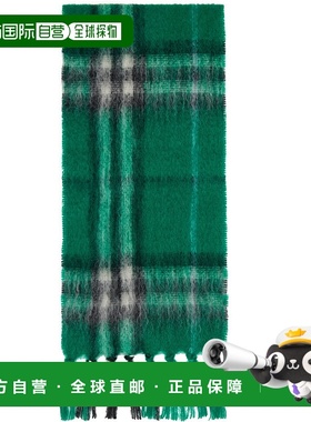 1h可退 香港直邮Burberry 巴宝莉 女士 绿色 Check Mohair Wool