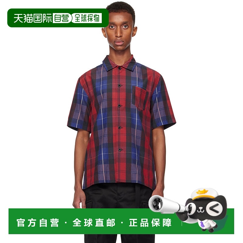 1h可退 香港直邮Sacai 男士 独家发售多色格纹衬衫 2403444M男装