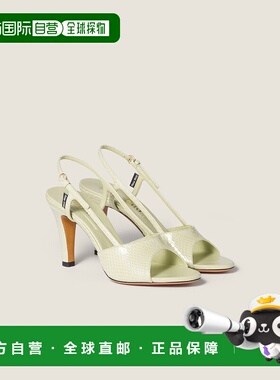 欧洲直邮MIU MIU (2025) Ayers 露跟凉鞋高跟鞋