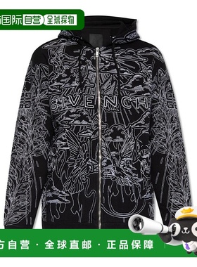 香港直邮Givenchy 纪梵希 男士 图案连帽休闲夹克 BMJ0HB3YEN