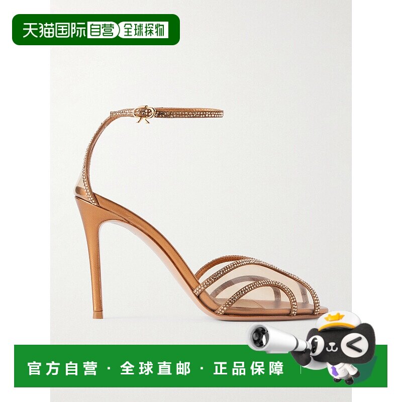 1h可退 Gianvito Rossi 吉安维托 罗西 女士 95 PVC 水晶高跟鞋