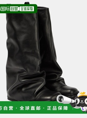 香港直邮The Attico 女士 Robin 皮质战地靴 black黑色 舒适时尚