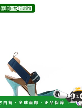 1h可退 香港直邮Fendi 芬迪 女士 Colibrì FF 高跟露跟浅口鞋 8J