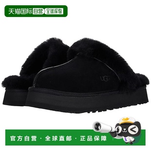 1h可退 香港直邮Ugg 女士 Disquette 拖鞋 black黑色 舒适时尚