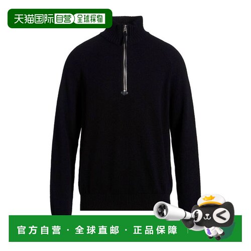 香港直邮Tom Ford 汤姆 福特 男士 拉链毛衣 black黑色 舒适时尚
