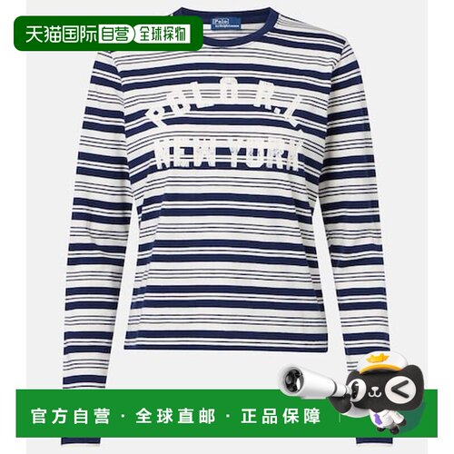 香港直邮Polo Ralph Lauren Polo 拉夫 劳伦 女士 印花条纹棉质T