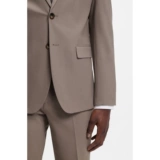 Самостоятельная европейская прямая рассылка HUGO BOSS Мужской коричневый деловой костюм Hugo из смесовой шерсти
