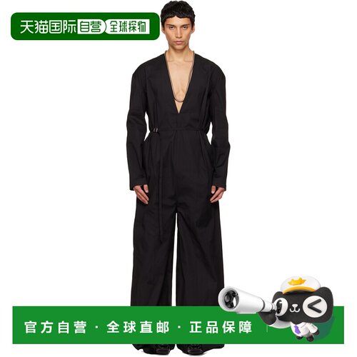 香港直邮rick owens 瑞克 欧文斯 男士 黑色 Temple LS Long 连身
