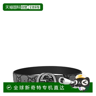 锁扣皮带腰带 男士 舒 black黑色 香港直邮Gucci 1h可退 古驰