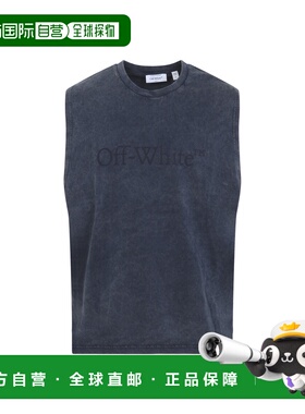 1h可退 香港直邮off-white 男士 Bookish Mar 米白无袖上衣 44MAC