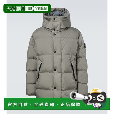 1h可退 香港直邮Stone Island 石头岛 男士 连帽羽绒服 grey灰色